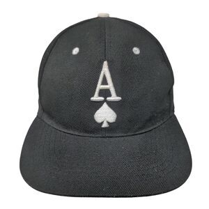 Ace Of Spades Snapback Hat Black OSFA Embroidered Carbon Elements